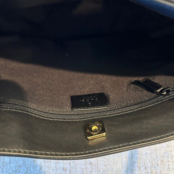 Gucci Monogram Leather & Canvas Bag in Black - Picture 5 of 13